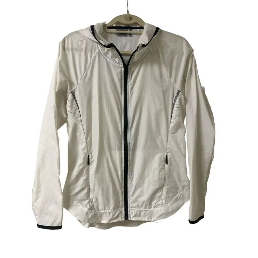 Athleta Stowe 2.0 Lightweight Hooded Windbreaker Jacket Cassis XS